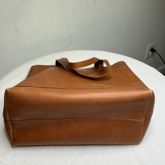 Madewell Womens $168 Medium Transport Tote English Saddle Brown F5788 Embossed 4 - Picture 12 of 16
